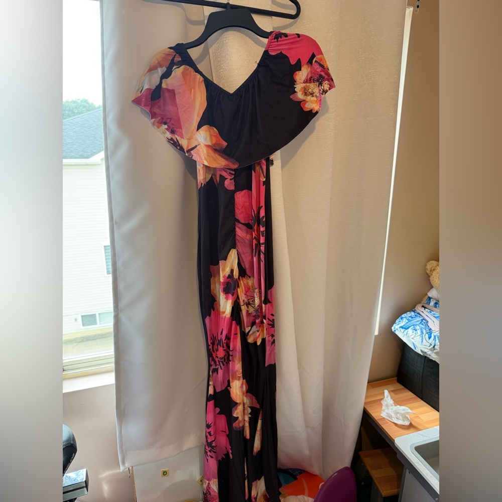 Floral Off-Shoulder Maxi Dress